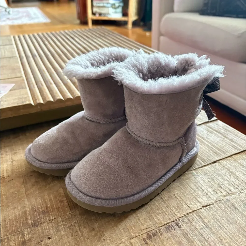 Ugg | dusty purple Fur-Lined Boots with bow